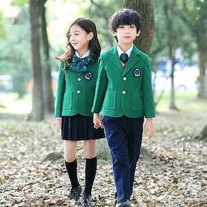 服 学生服 子供 制服 ユニフォーム 卒業式 入園式 女の子 男の子 受験 小学校 中学生 キッズ 通園 通学 フォーマル 卒園式 発表会 グリーン 緑 100 110 1 130 140 1