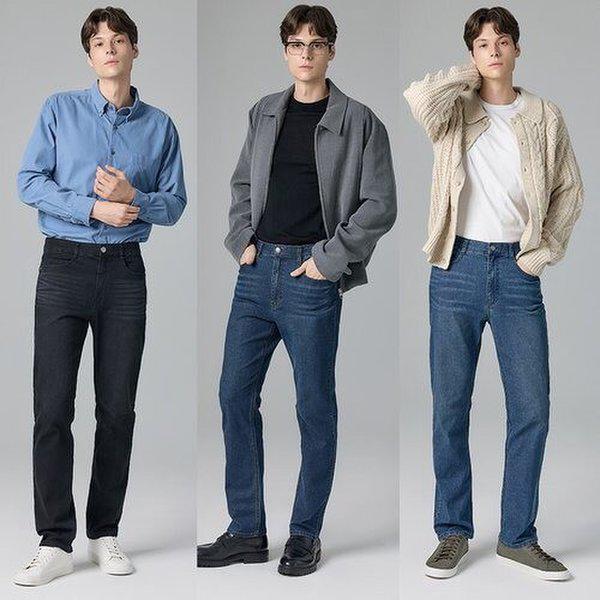 25FW 男性 秋 ライクラ ストレート デニム3種_638102