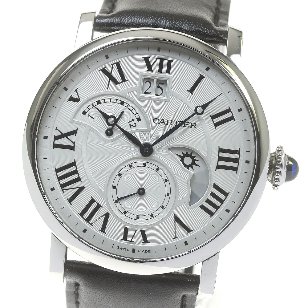 カルティエ CARTIER W1556368 ロトンド ドゥ カルティエ グランドデイト レトログラード 自動巻き メンズ _820838【中古】