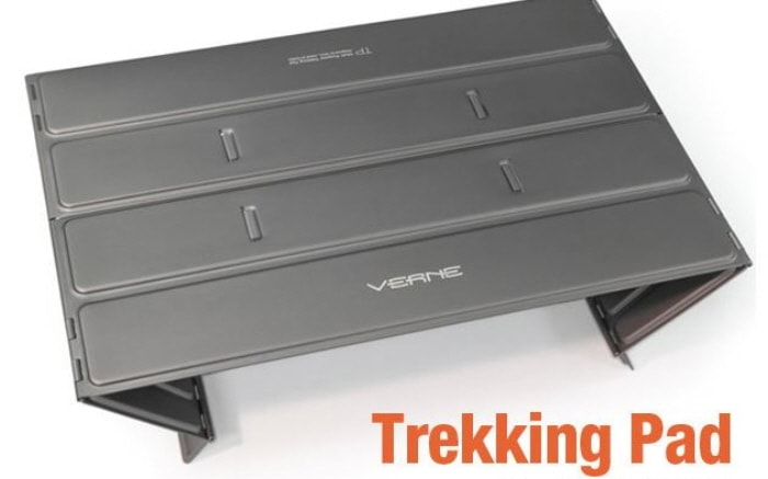 トレッキングパッド ブラック アウトドア アルミ ローテーブル コンパクト(2COLOR)