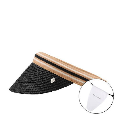 HAT52203 チャコールブラックスストライプビアンカ8バイザー 17,886円