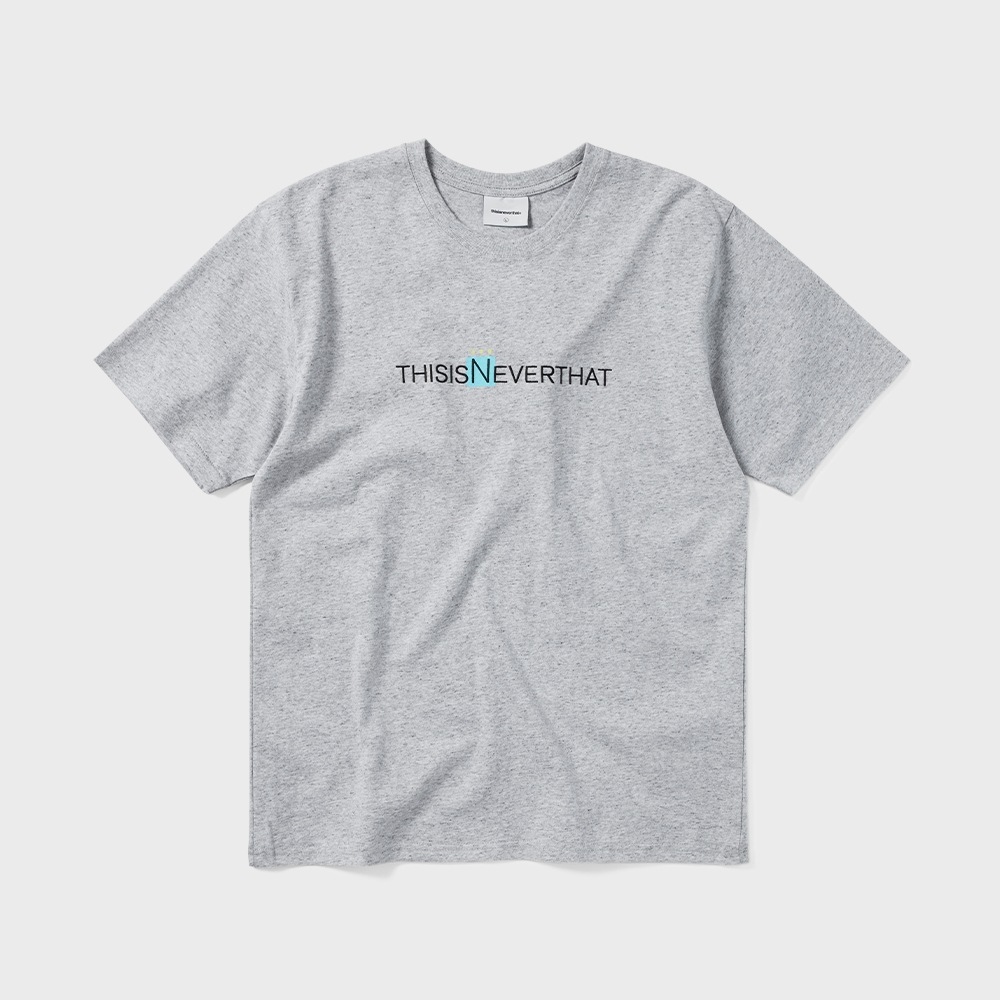 ディスイーズネバーザット 3 Dots Logo Tee ヘザーグレー