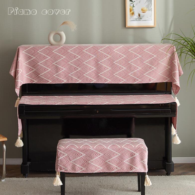 特売セール ピアノカバー ３点セット ピアノカバー キーボードカバー 椅子カバー アップライト トップカバー 北欧 標準直立型ピアノ用 しゃれ ピアノ掛け 乾燥 汚れ防止 ヨーロッパ風 しゃれ 高級感