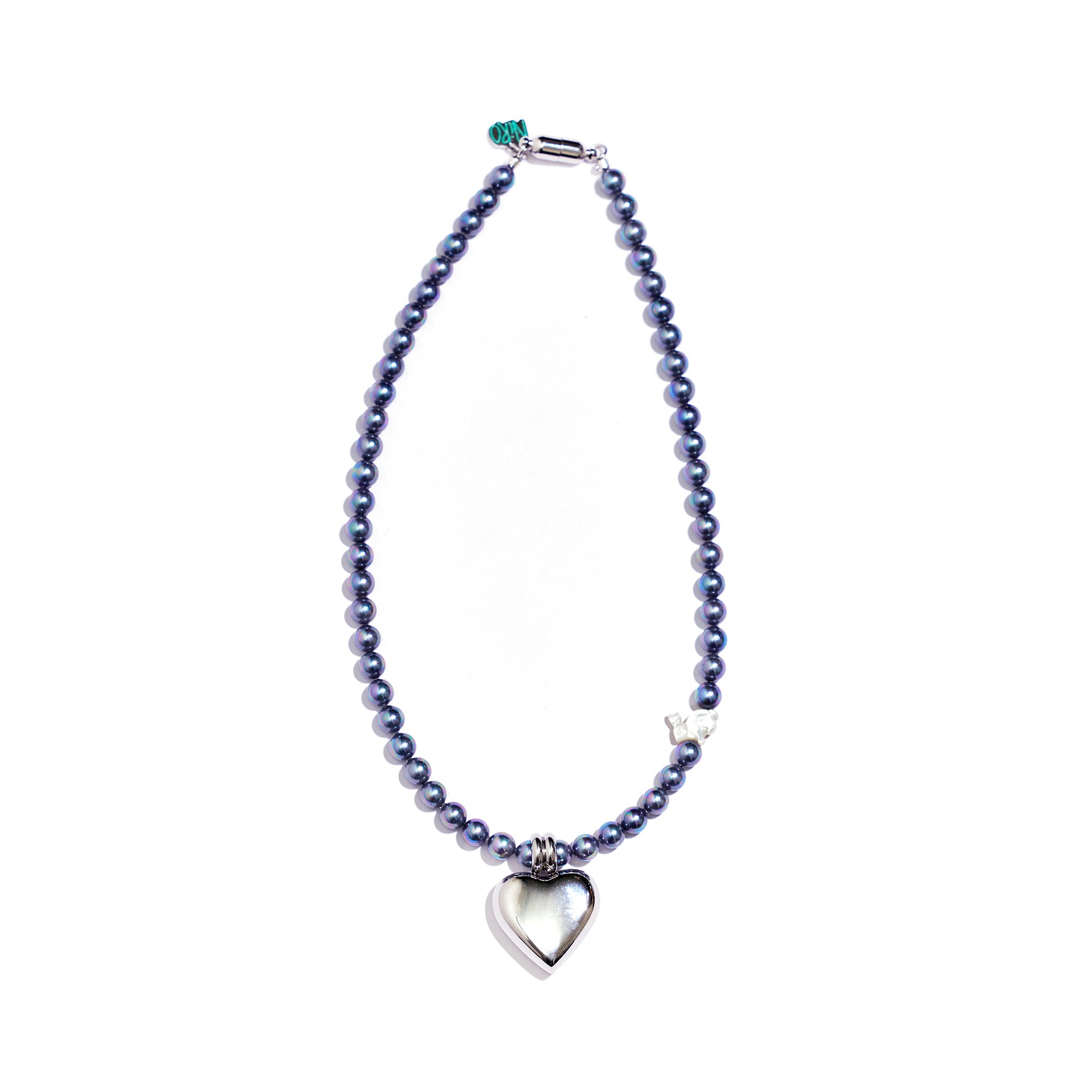 SURGiCAL HEART RABBiT BLACK PEARL NECKLACE #94