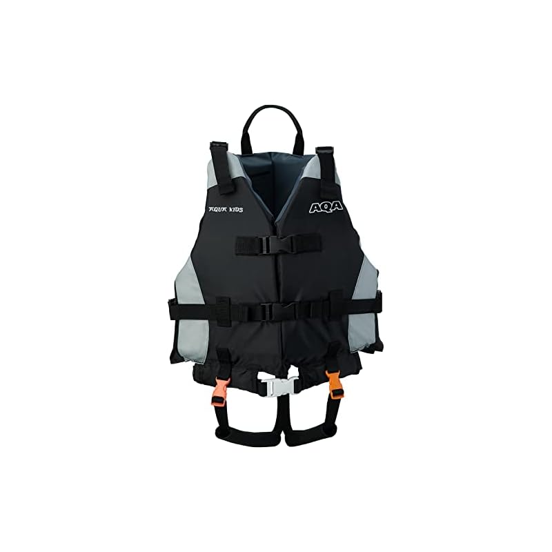 エーキューエー(AQA) マリンスポーツ 子供用 ライフジャケットキッズ ブラック/グレー(41) KA9026