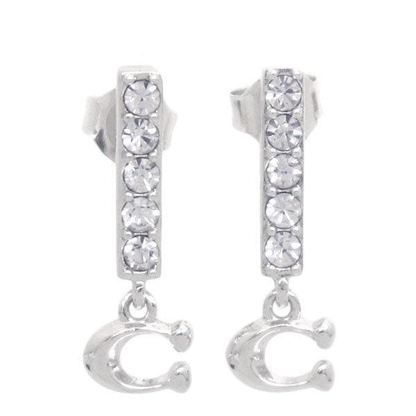 即発 アウトレット レディース シグネチャー パヴェ バー ピアス 91446 SLV