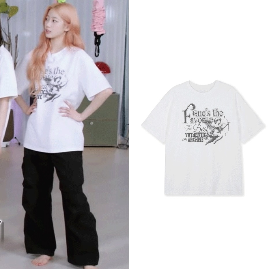 lesserafim かずは着用 CUPID VTG Tシャツ