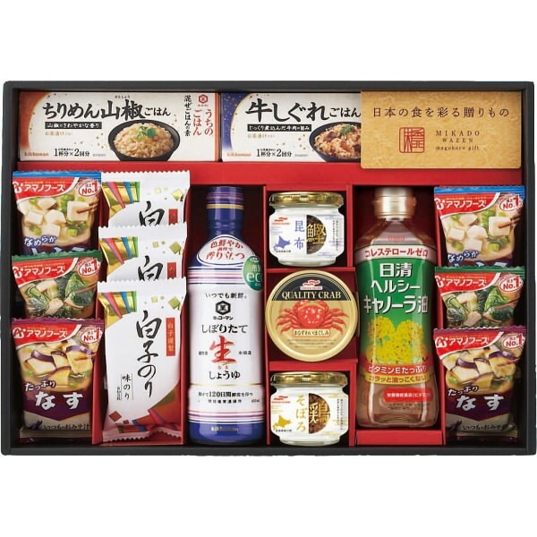 （ギフト）味香門和膳（みかどわぜん）アマノフーズ&キッコーマン和食詰合せ G-A