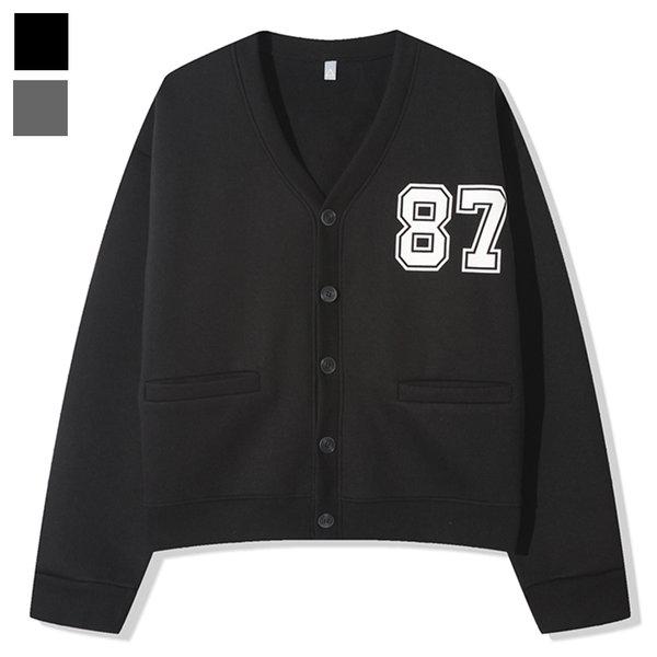 メンズカジュアルボストン起毛ニットカーディガンAC-CA-Q081-ブラック