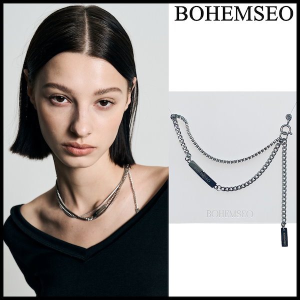 ★人気★【Bohemian Seoul】LAYERED CHAIN NECKLACE / 追跡送 BOHEMIAN SEOUL】 LAYERED CHAIN NECKLACE ☆追跡可 (BOHEMSEO