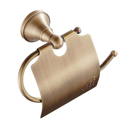 [] トイレットペーパーホルダー アンティーク調 お洒落 簡単設置 ビス止め 壁掛け