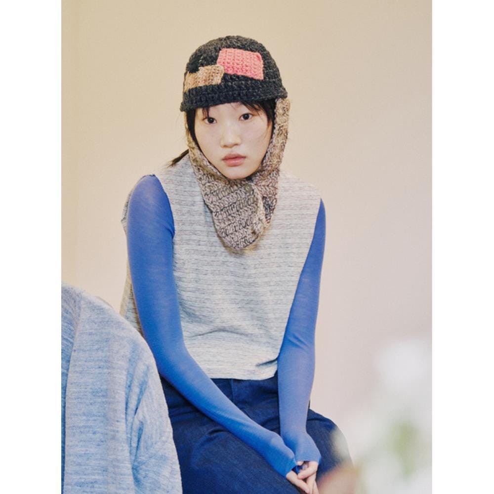 MISU A BARBE LONG EAR HAT BROWNY