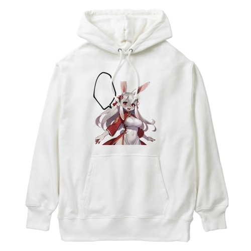 【文字入れ可能受注生産】ウサギの女の子　ミシェル ヘビーウェイトパーカー