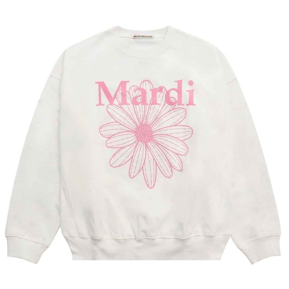 SWEATSHIRT FLOWERMARDI WHITE PINK 長袖 レディース 韓国 ファッション アパレル 8,107円
