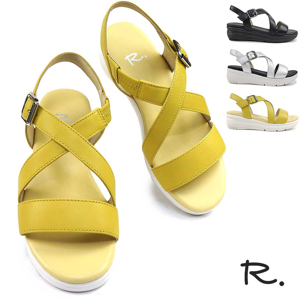 S13C 歩きやすい レザー きれいめ 夏 レディース 厚底サンダル