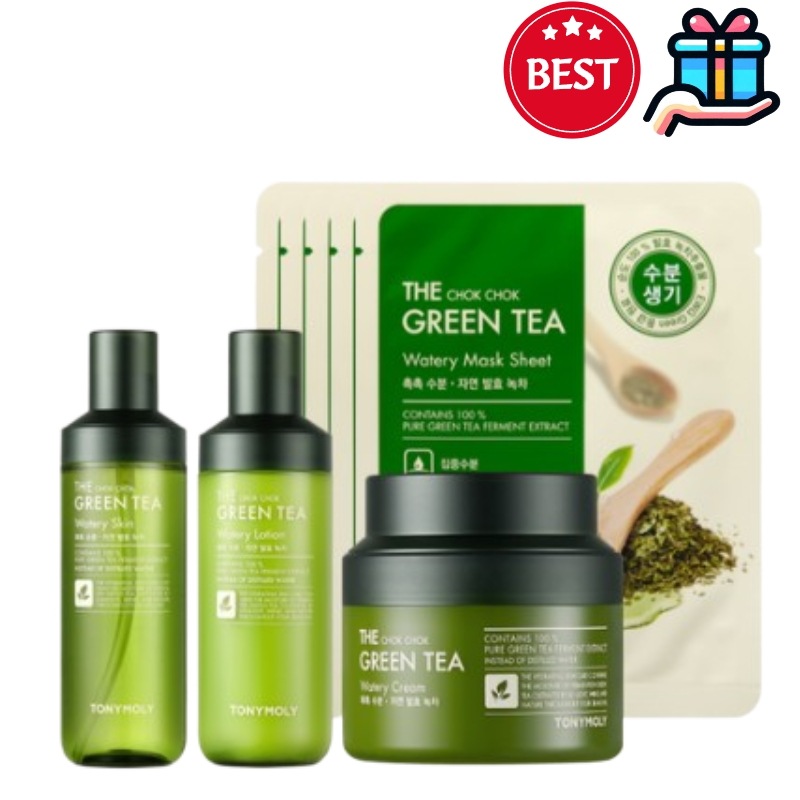 [メガ割韓国基礎化粧品] ザ チョクチョク グリーンティー 4点スキンケアセット 脂性肌 しっとり保湿 鎮静 敏感肌 スキンケア 鎮静 バランス 韓国コスメ 正規品 6,166円