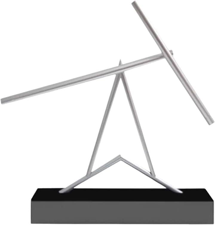 スウィンギングスティックス 卓上 バランスオブジェ モビール キネティックアート デスク(A型, 28x26.6x9.5cm)