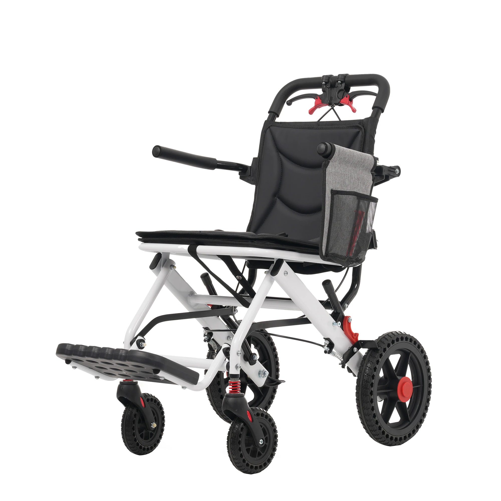 2032車椅子 アルミ製 軽量 機内持ち込み 自立可能 介助ブレーキ付き コンパクト 折りたたみ可能 座面付き 四輪 介助用 キャスター付き 介護用品 自立式 軽量車椅子 おしゃれ 介護 福祉用具 耐