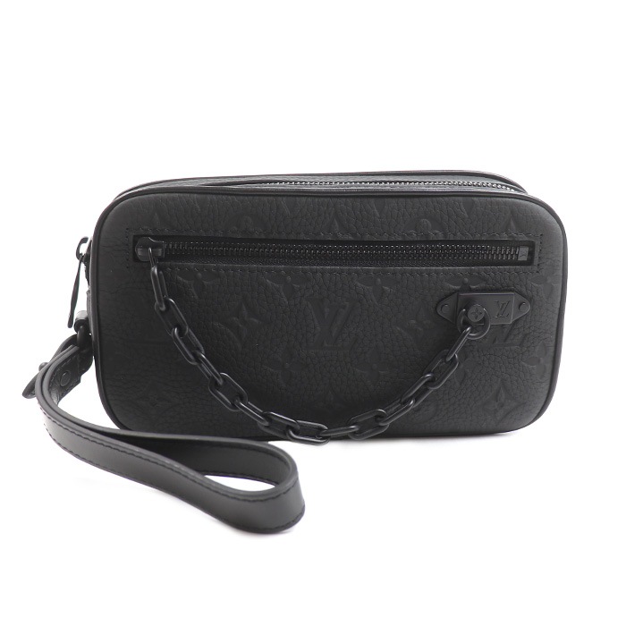 LOUIS VUITTON ルイ・ヴィトン トリヨン ポシェットヴォルガ セカンドバッグ ブラック M55703 SP2280 メンズ 中古 美品