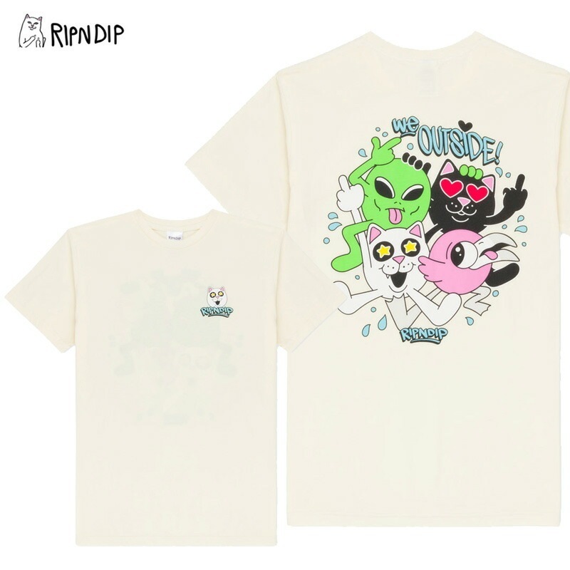 リップンディップ We Outside TeeNatural メンズ 半袖Tシャツ [AA-3]