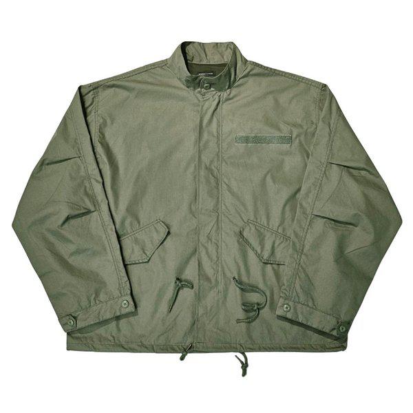 メンズ オーバーサイズ ハーフネック サファリ ジップアップ ジャンパー AC-JUW-Q057-カーキ