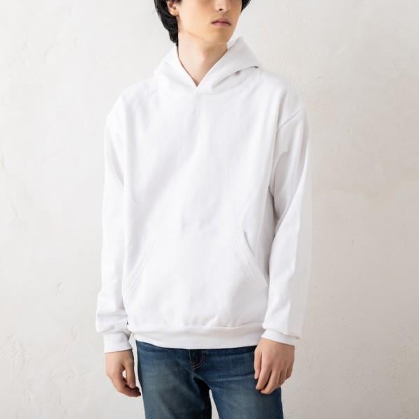 パーカー フーディー 14オンスヘビーフリースフーデッド ホワイト メンズ LOS ANGELS APPAREL HF-09