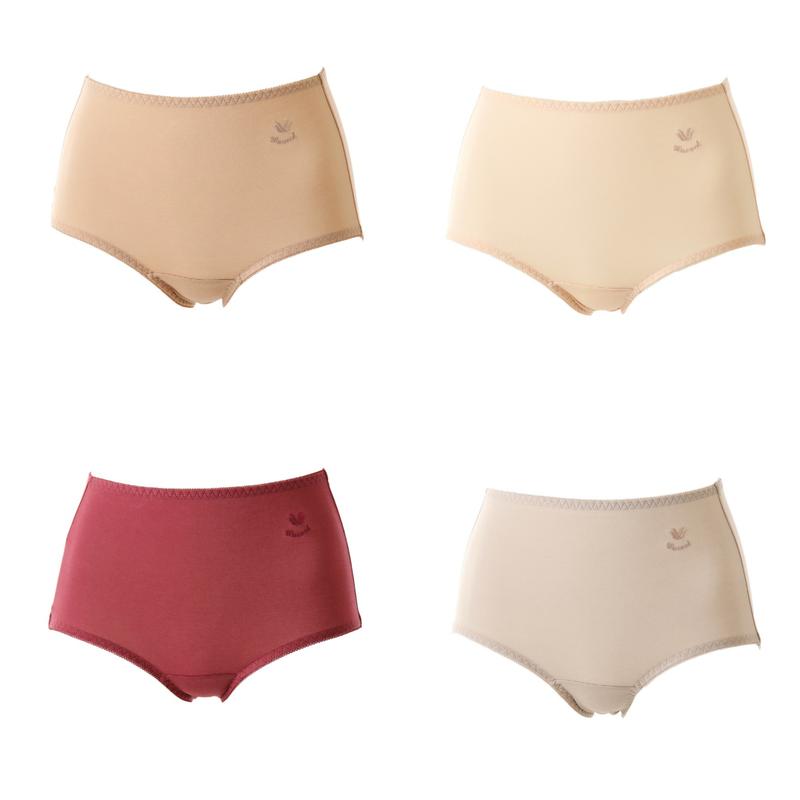 綿混紡スパンデックス素材にwacoalロゴが入った婦人用曜日セットパンツ[WPT5124S]