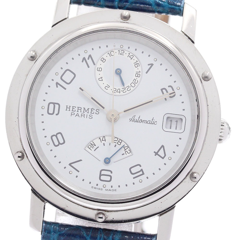 エルメス HERMES CL5.710 クリッパー GMT パワーリザーブ デイト 自動巻き メンズ _904821【中古】その他 ブランド腕時計