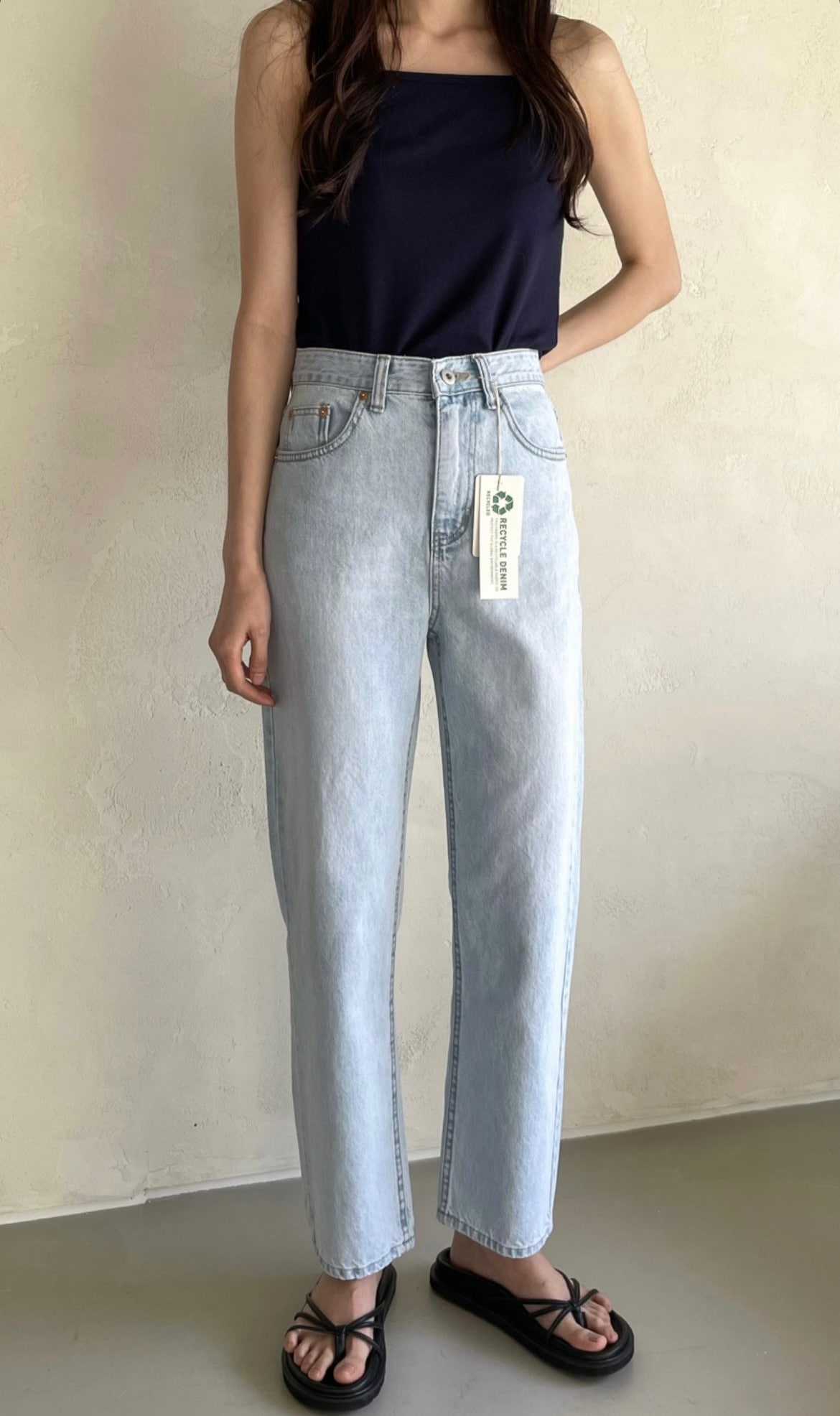 リサイクル薄色デニムサマーデニム