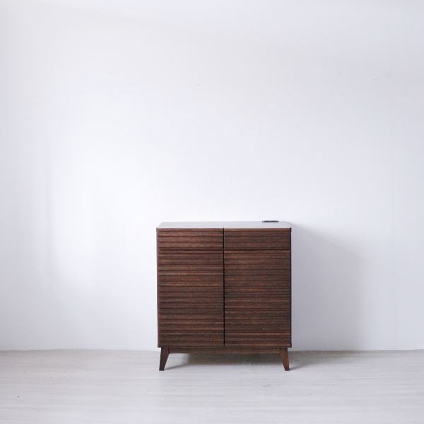 収納棚 約幅80x奥行42.5x高さ87.5cm ブラウン オープンレール コンセント付き カウンター リビングボード ダイニング 39,497円