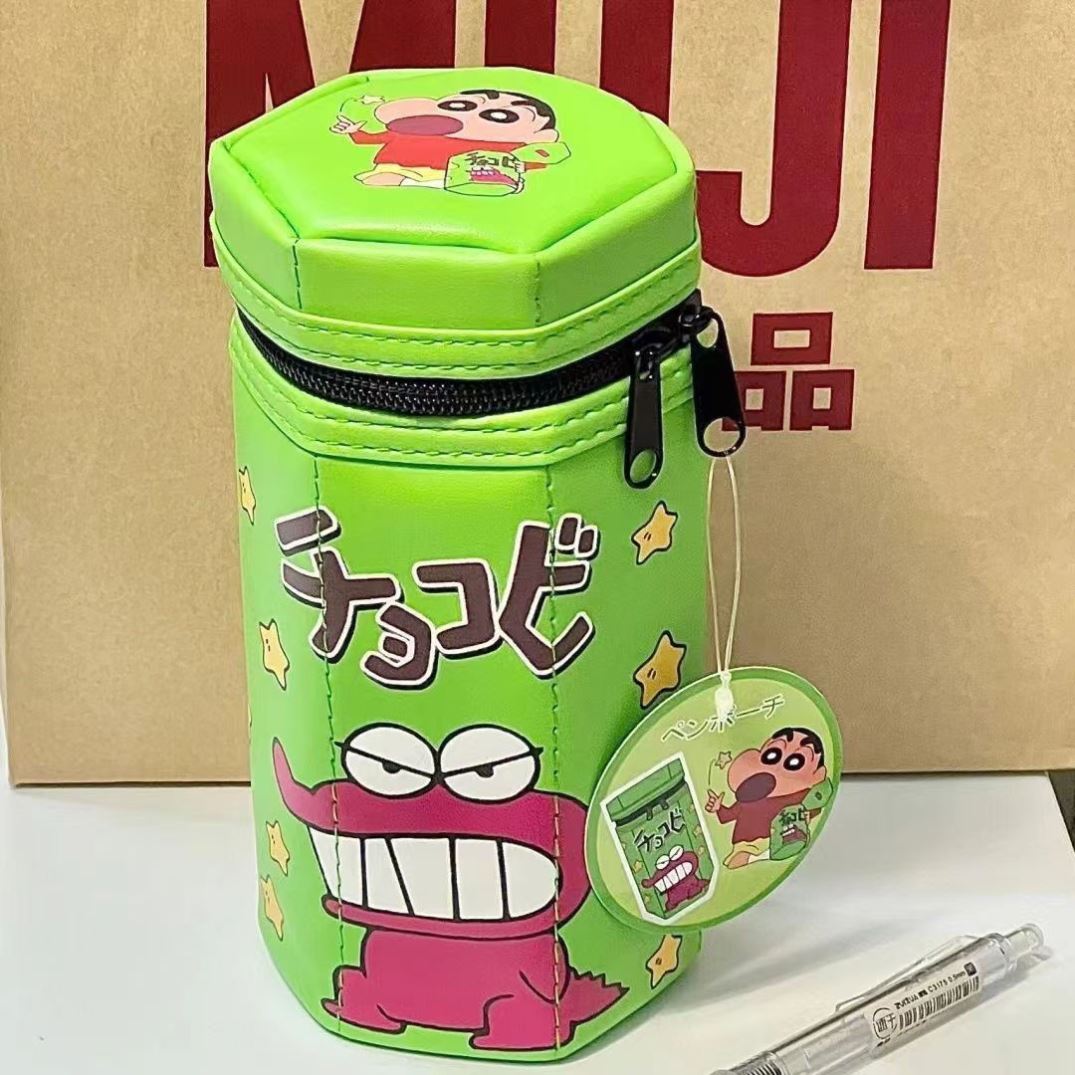 クレヨンしんちゃん筆箱ジッパー立体六角形多機能文具箱収納