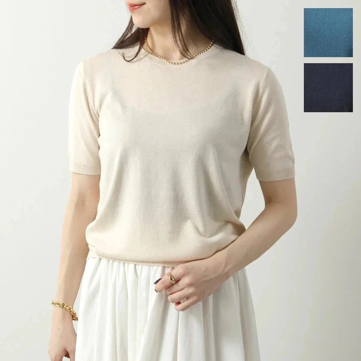 WEEKEND MAX MARA ウィークエンド マックスマーラ ニット ZIBETTO ジベット レディース シルク×コットン 半袖 クルーネック カラー3色