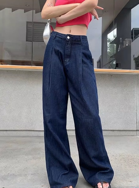 ワイドパンツ ワイドデニム ルーズ ハイウエスト デニム 夏 カジュアル シンプル お出かけ