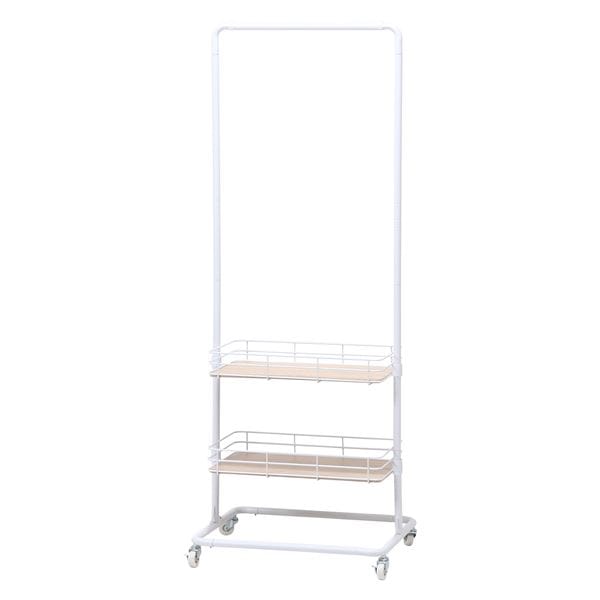 ハンガーラック ホワイト 幅60x奥行45x高さ167cm 組立品