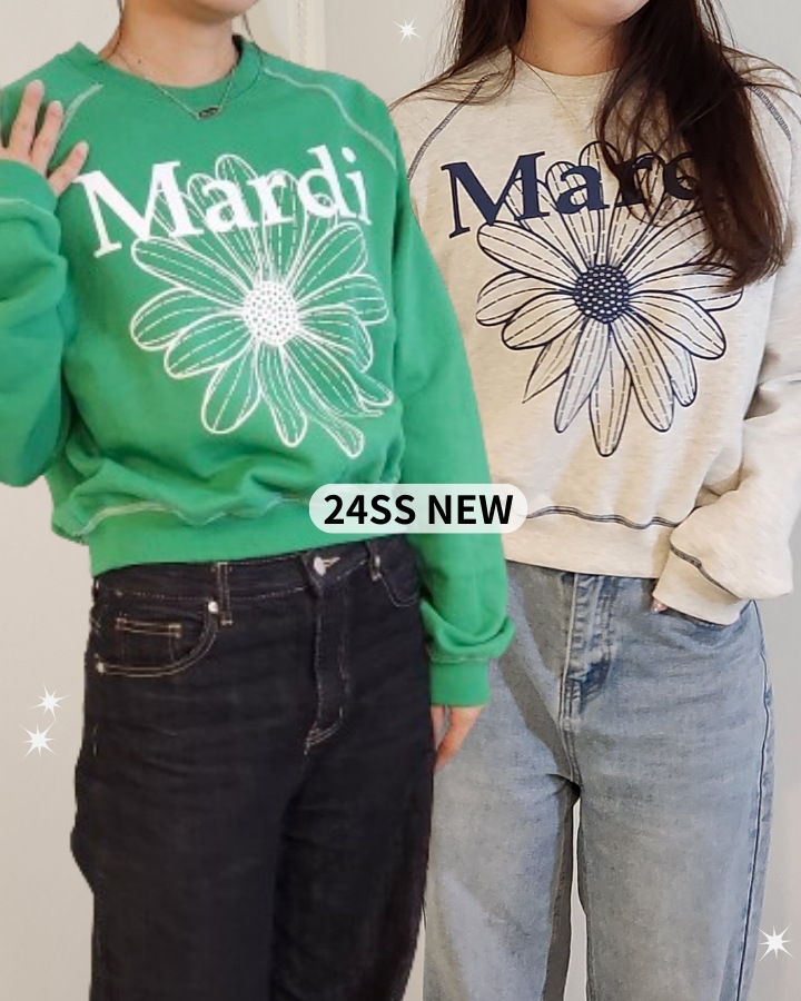 Mardi トレーナー 3色セット Mardi Mercredi トレーナー スウェット SWEATSHIRT FLOWERMARDI