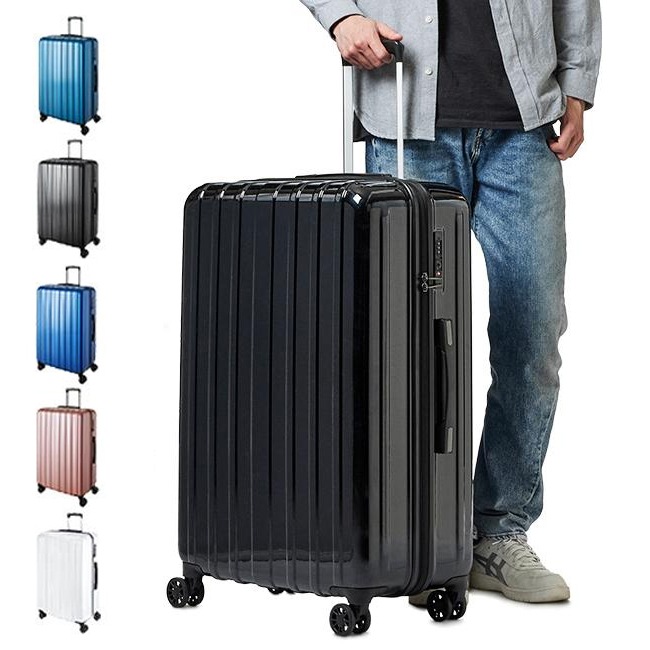 スーツケース Lサイズ 大型 超軽量 受託手荷物規定内 静音キャスター 96L ブランド アジアラゲージ キャリエッタ キャリーケース キャリーバッグ