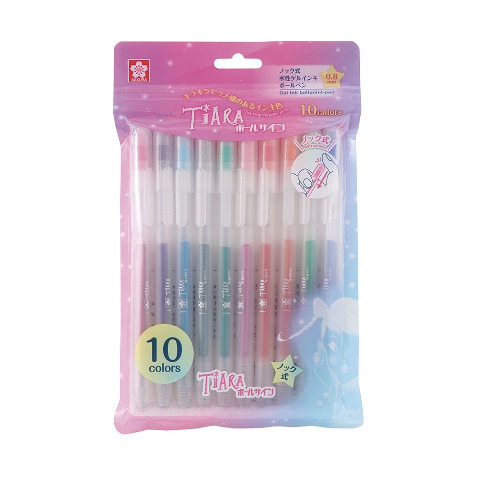 （まとめ買い）サクラクレパス ボールサイン ティアラノック 10色セット GBRA208TZ-10 [x3]
