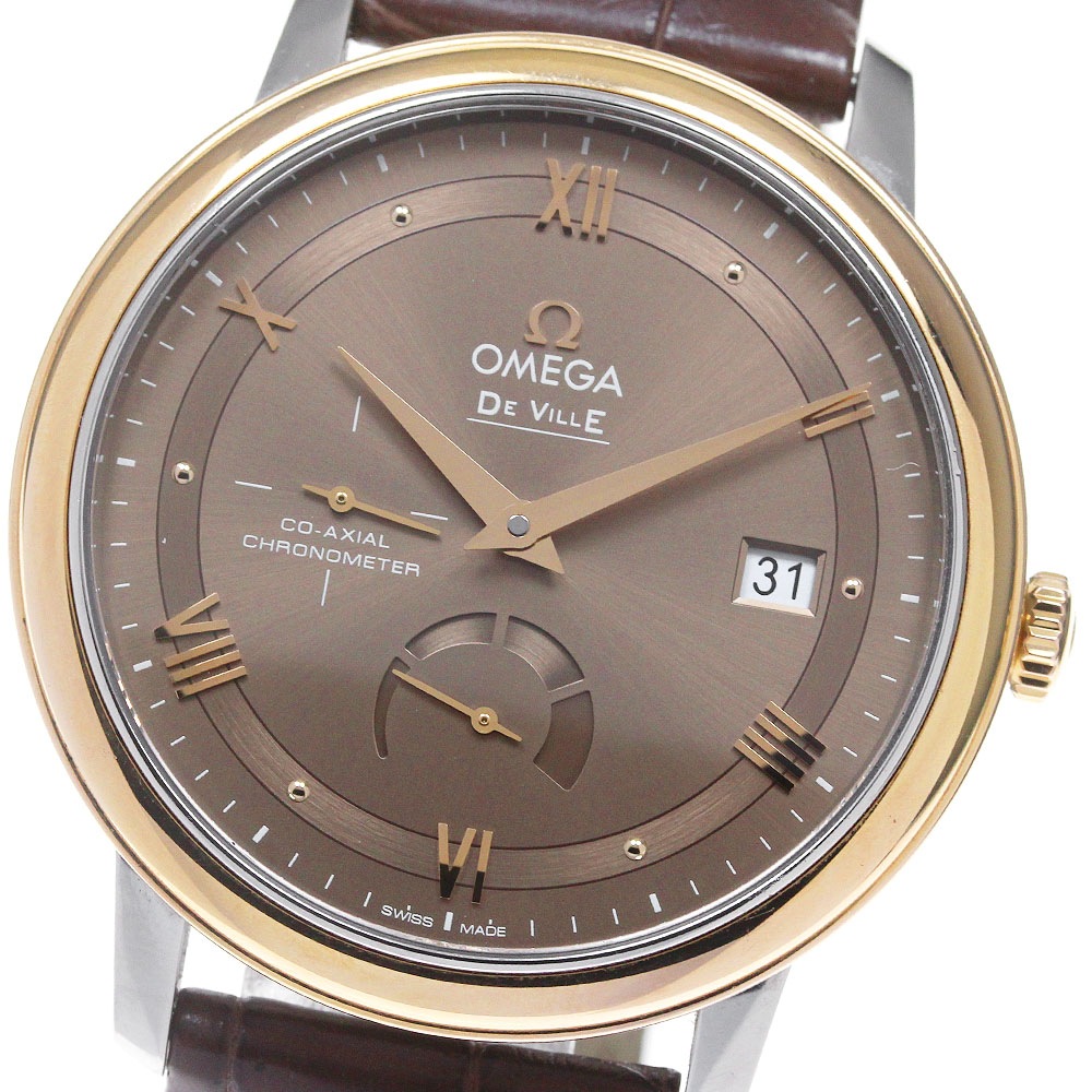 オメガ OMEGA 424.23.40.21.13.001 デビル プレステージ コーアクシャル パワーリザーブ 自動巻き メンズ 良品 保証書付き_862001【中古】