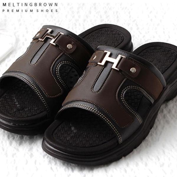 メンズ オフィススリッパ メンズ高級スリッパ レザー スリッパ MA10