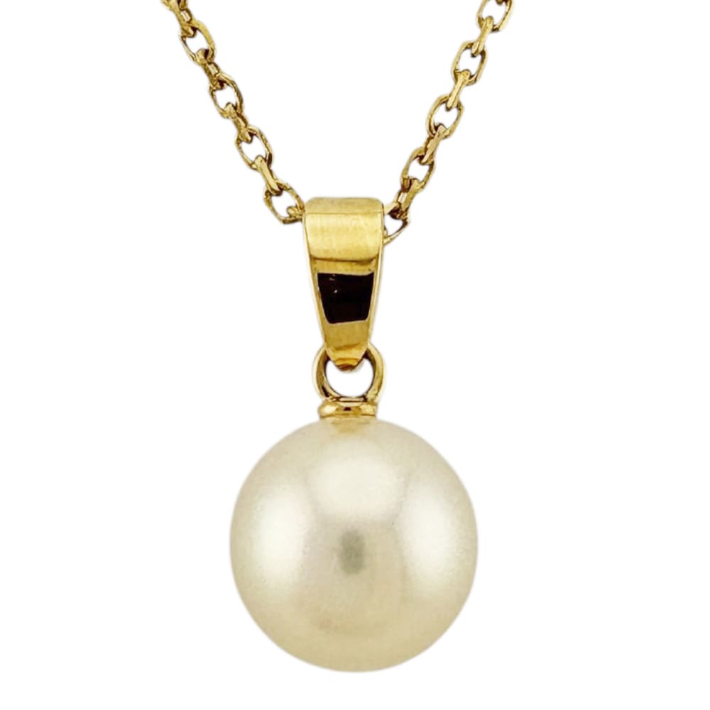 ミキモト ネックレス 18金 K18イエローゴールド アコヤパール MIKIMOTO 中古 美品