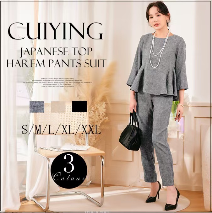 ペプラム セットアップ レディース セレモニースーツ スカート パンツ フォーマル ママ ママスーツ スーツ フォーマル フォーマルスーツ レディーススーツ 卒園式 [X470]