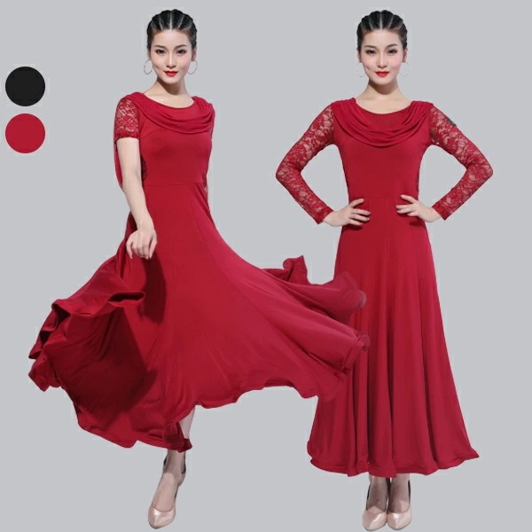 【サイズ有M/L/XL/2XL/3XL】社交ダンス モダンドレス 社交ダンス衣装 ダンス発表会 大きい裾 社交ダンスドレス 競技着 練習着 演出用 社交ダンス ドレス スタンダードドレス ワルツダンス