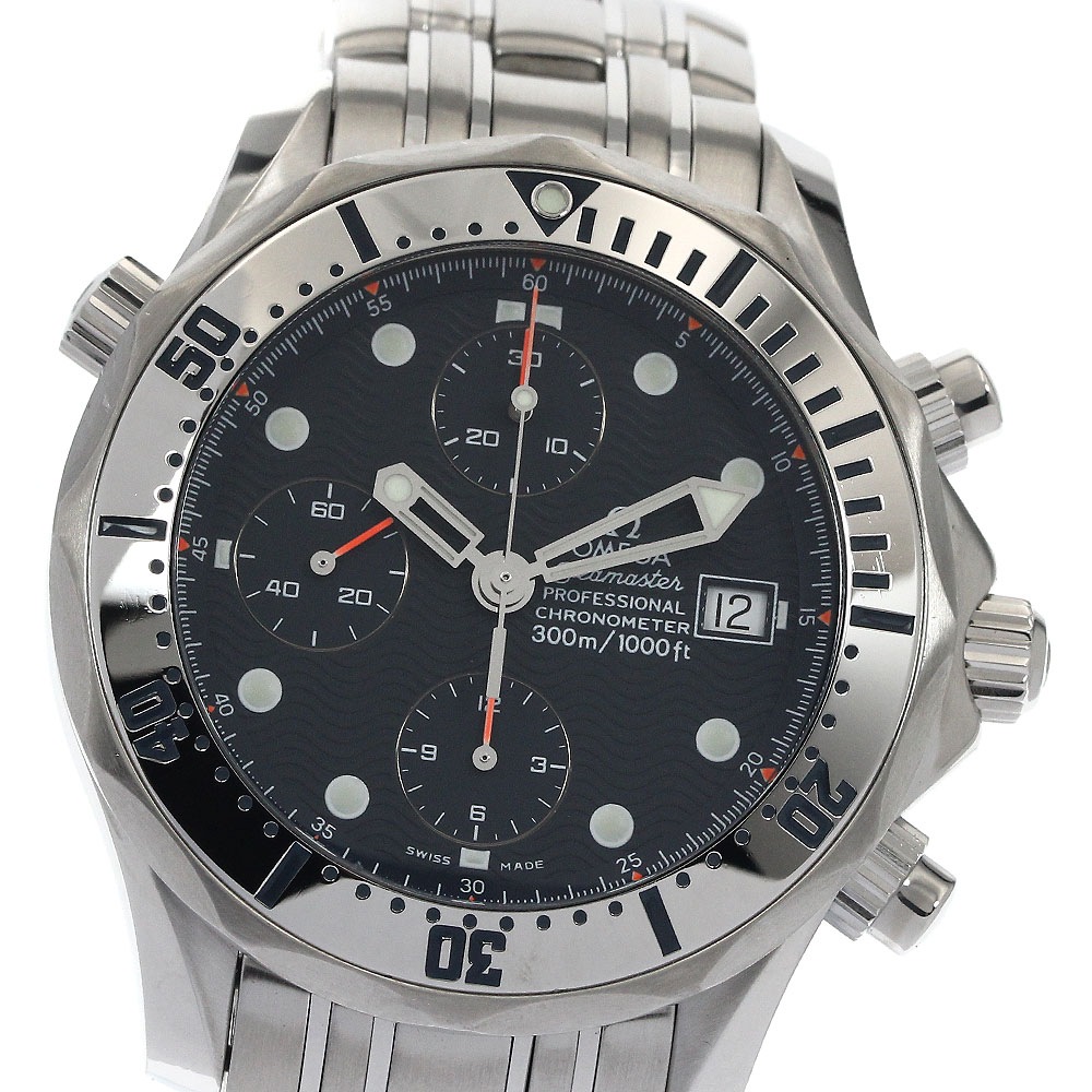オメガ OMEGA 2598.80 シーマスター300 デイト クロノグラフ 自動巻き メンズ 保証書付き_885224【中古】
