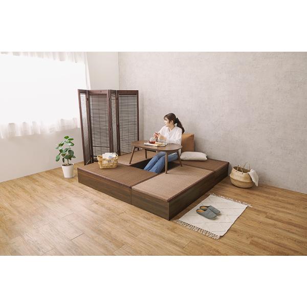 収納ボックス ユニット畳 ベンチ 小上がり 和室 日本風 棚 スツール チェア 椅子 ラック 幅120cm 高さ25cm