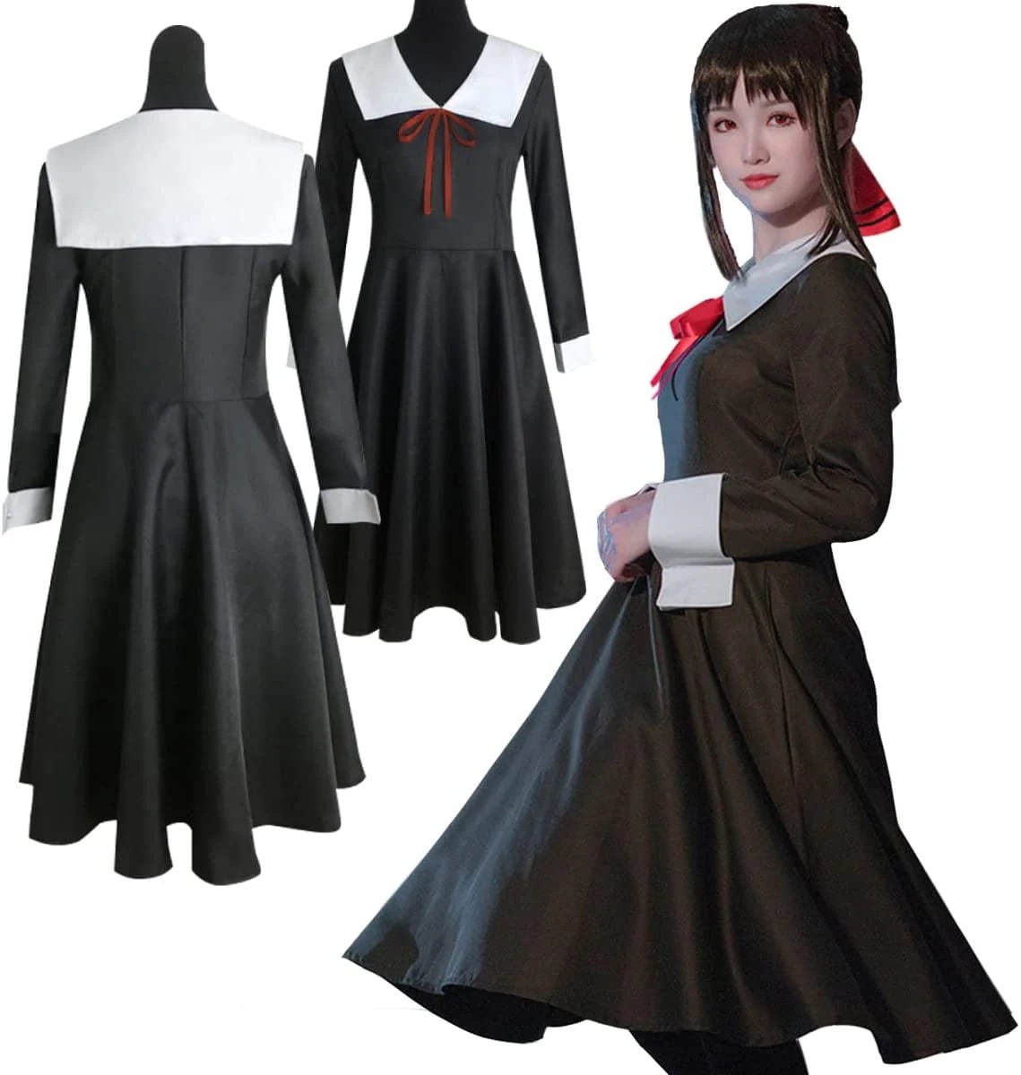 コスプレ 衣装 四宫辉夜 藤原千花 伊井野 ミコ コスチューム 秀知院制服 ワンピース 女子 冬服