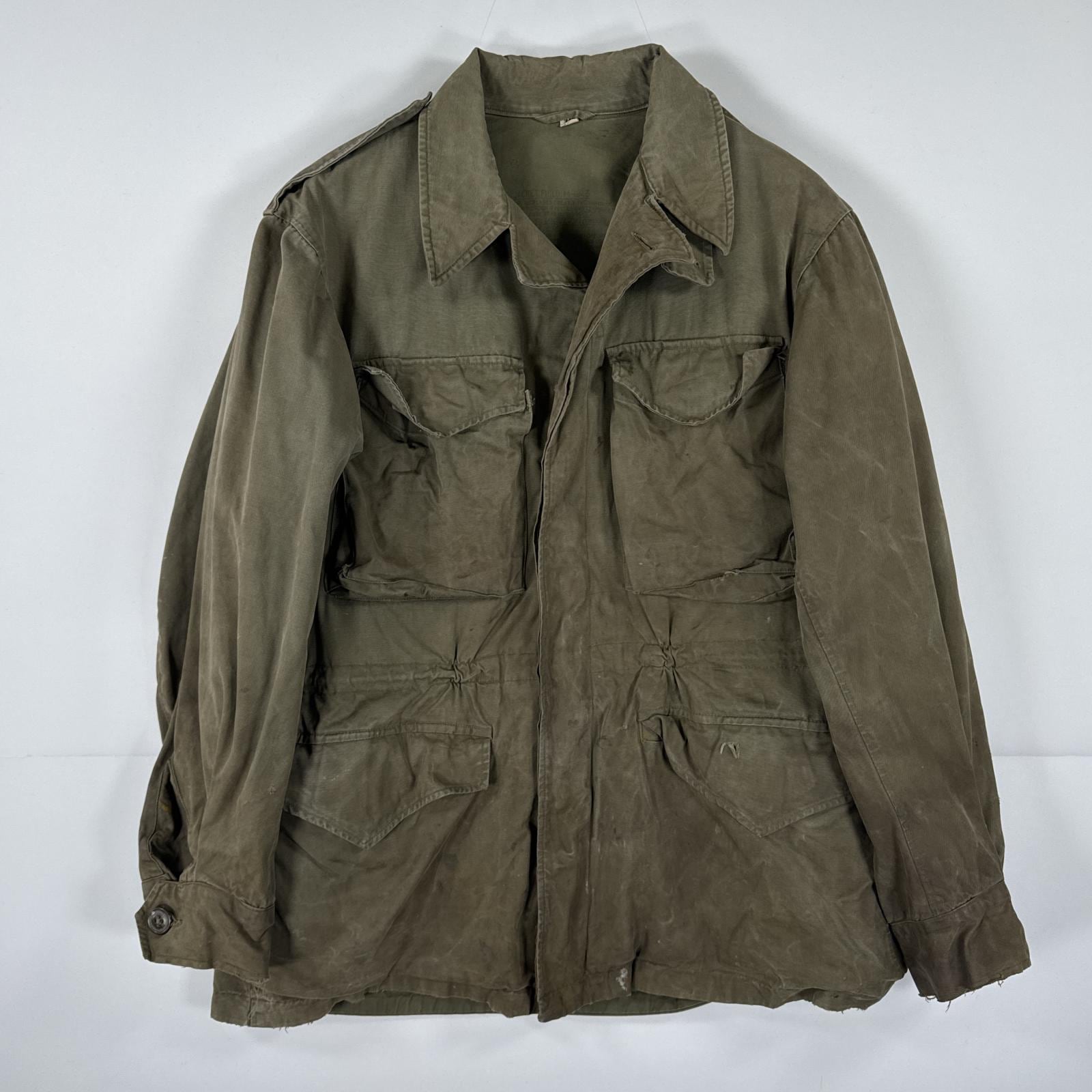 古着 40’s/40年代 ヴィンテージ ミリタリージャケット M-1943 M-43 実物 フィールドジャケット ステンシル オリーブグリーン メンズ
