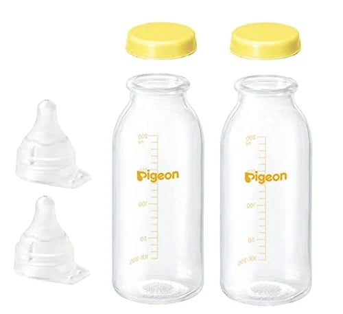 ピジョン 母乳実感 直付け 哺乳瓶200mlセット 透明（低負担・流量大）２セット