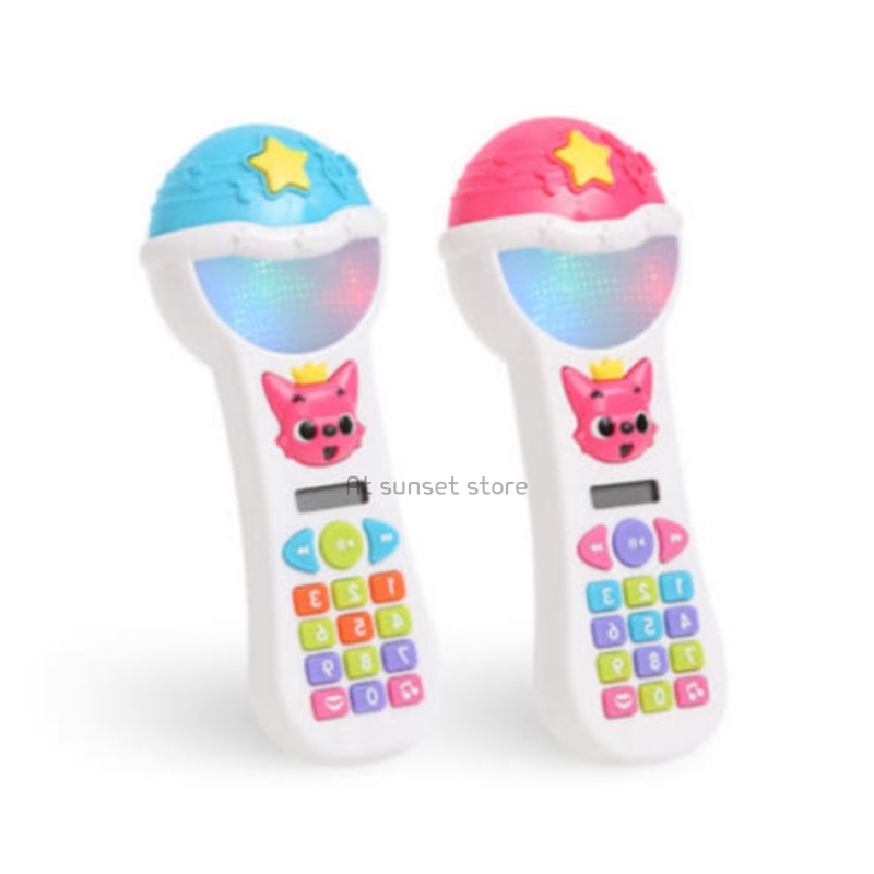 [韓国人気おもちゃ] ピンクポン マイク おもちゃ (ハングル/ 英語) 童謡 50曲/ 歌を歌う