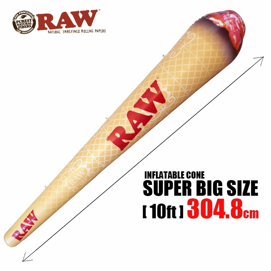 RAW ロウ 超特大 10フィート 3m バルーンRAW INFLATABLE CONE-6FT ITEMディスプレイ インテリア 浮き輪 ビニール プール巻き煙草 巻 9,353円