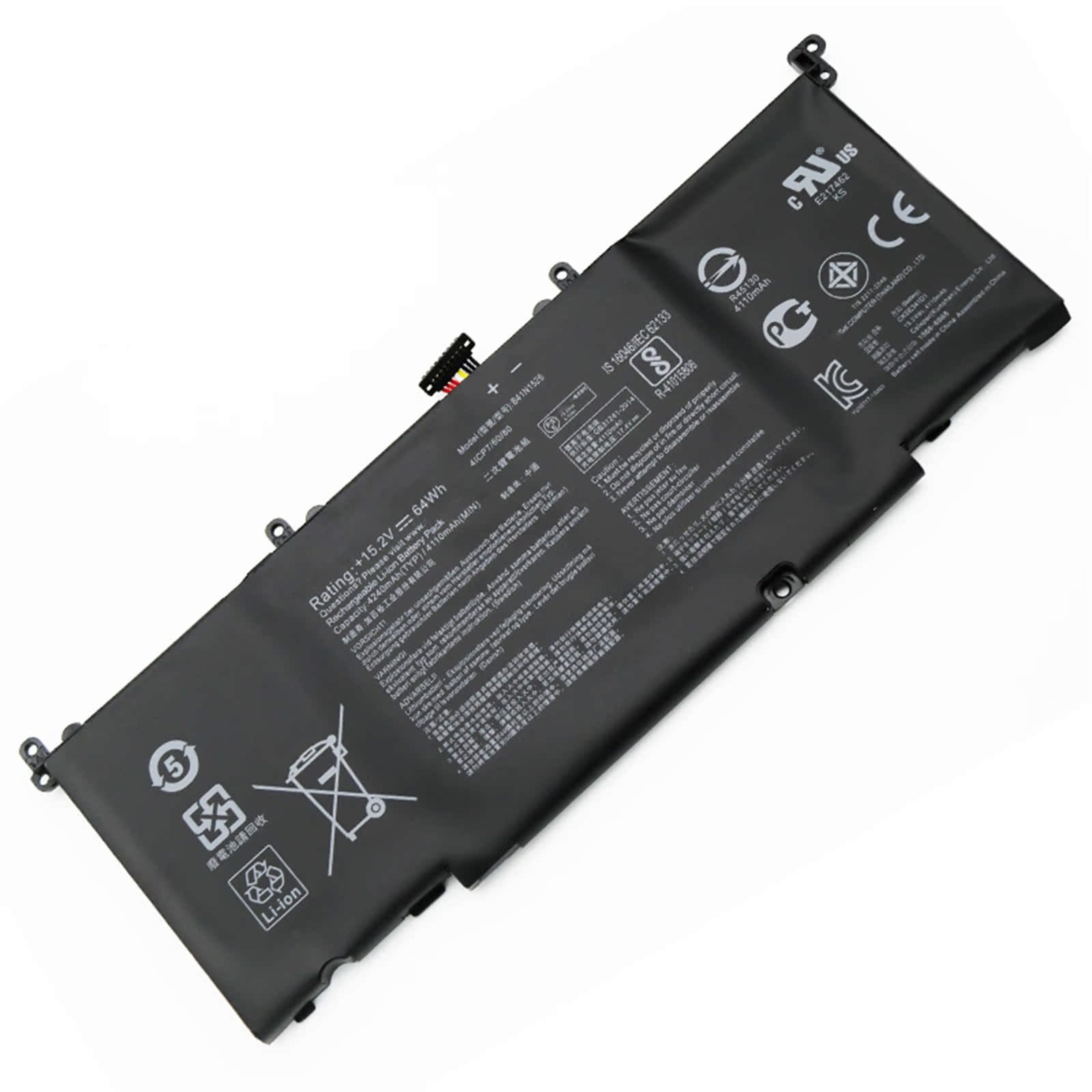 B41N1526 電池・Asusノートパソコン互換 64Wh/4240mAh ROG S5V S5VS S5VM GL502VM GL502VT ZX60V ZX60VM FX60V FX60VM B